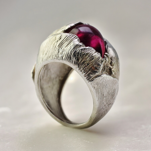 Tourmaline Peony Bud Ring