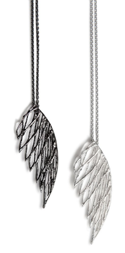 Bright Palm Single Wing Long Pendant