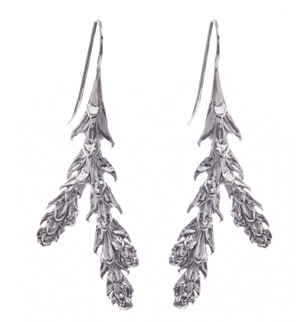 Bright Deerhorn Cedar Medium French Hook Earrings