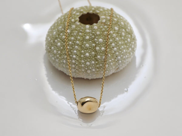 Gold Peony Seed Pendant