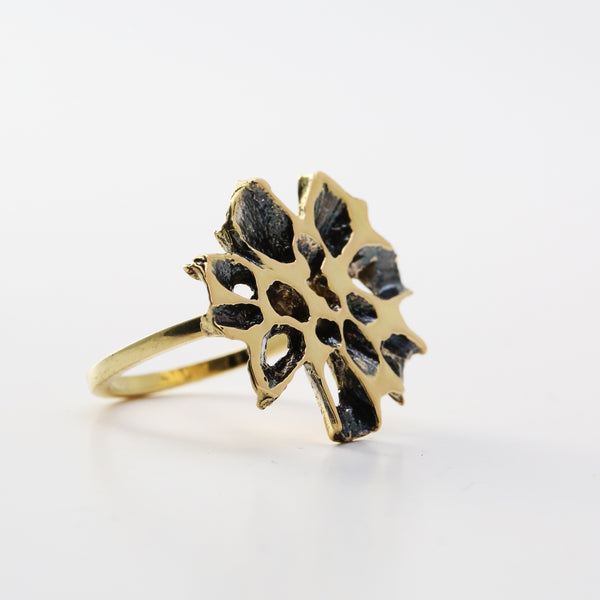 Gold Sweet Gum Slice Ring