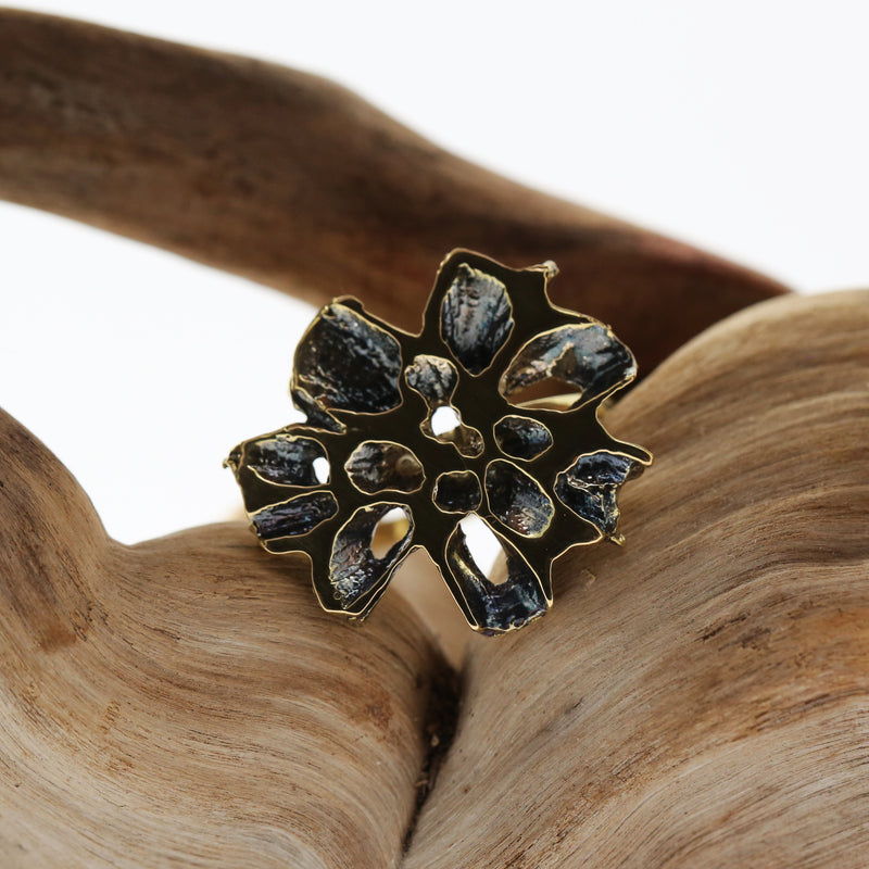 Gold Sweetgum Slice Ring