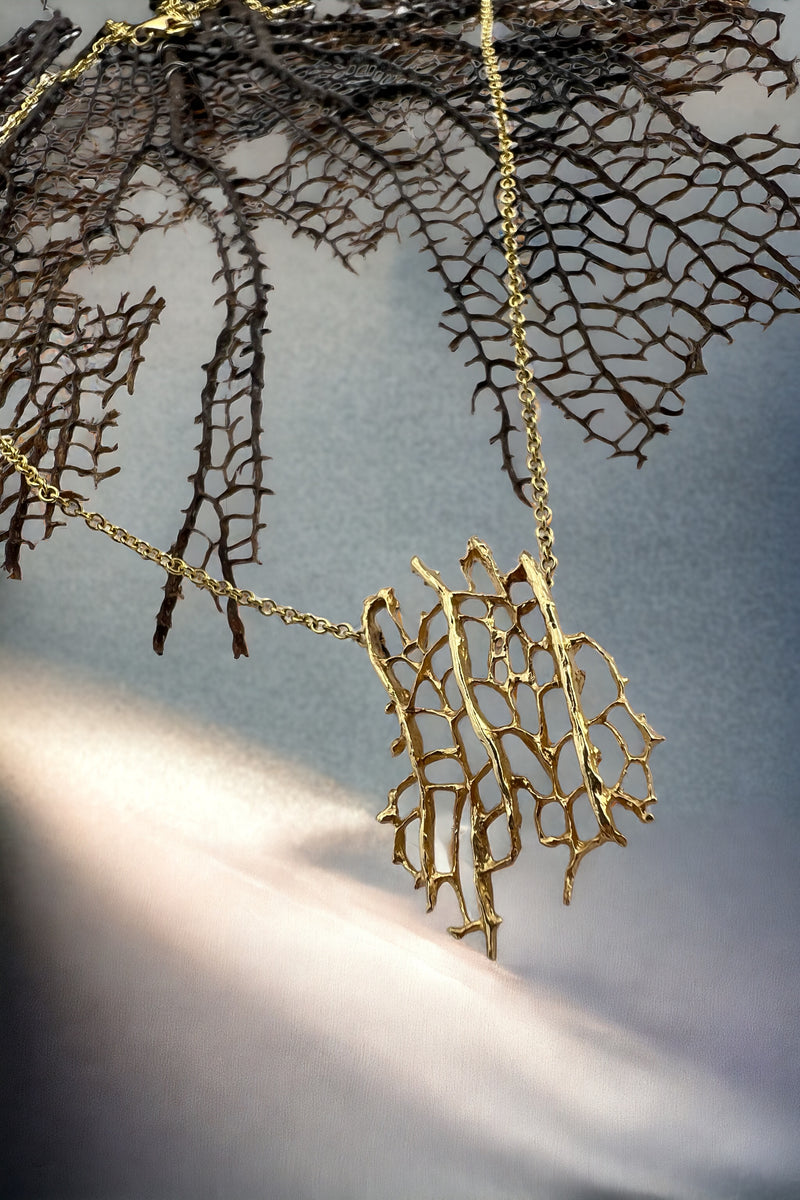 Gold Sea Fan Pendant