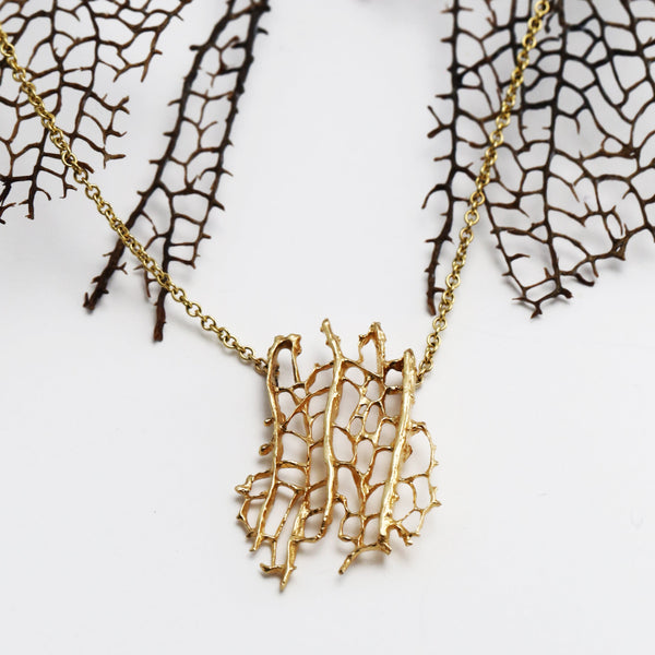 Gold Sea Fan Pendant