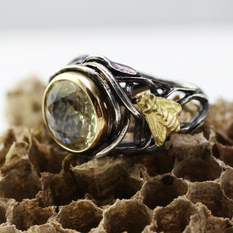 Honey Bee Tourmaline Bramble Ring