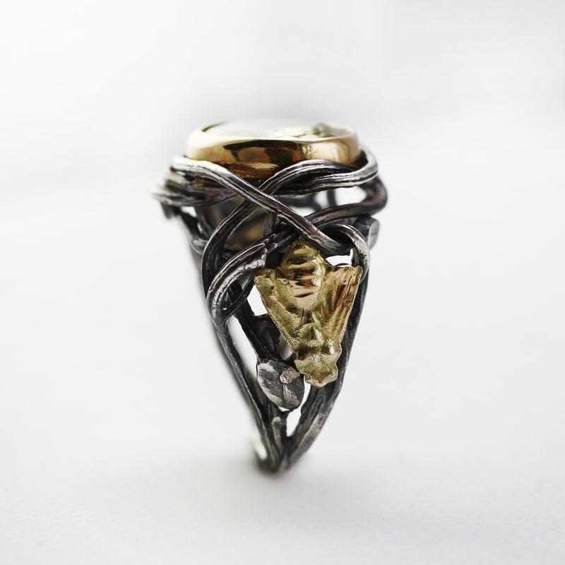 Honey Bee Tourmaline Bramble Ring