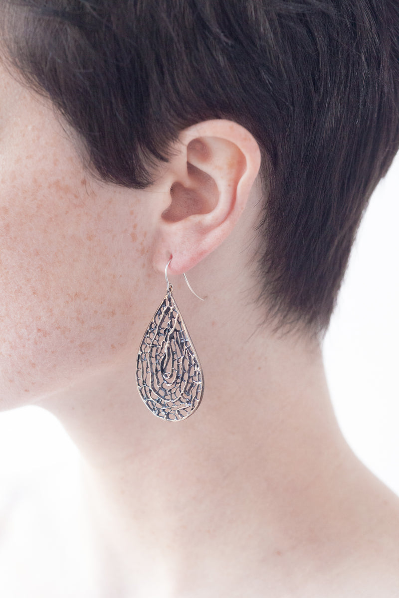 Warm Sea Fan Medium French Hook Earrings