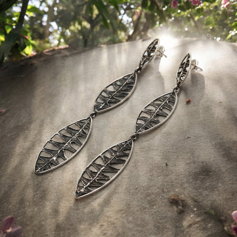 Patina Lopez Fern Chandelier Earrings