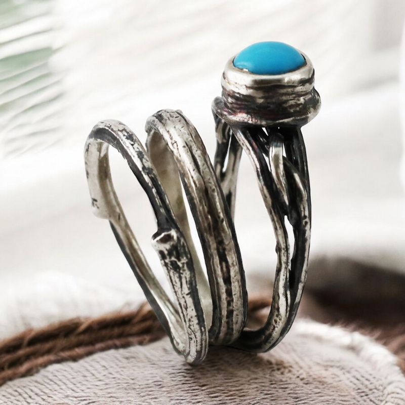 Patina Silver Turquoise Stack