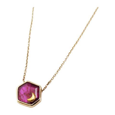 Ruby Moon Necklace