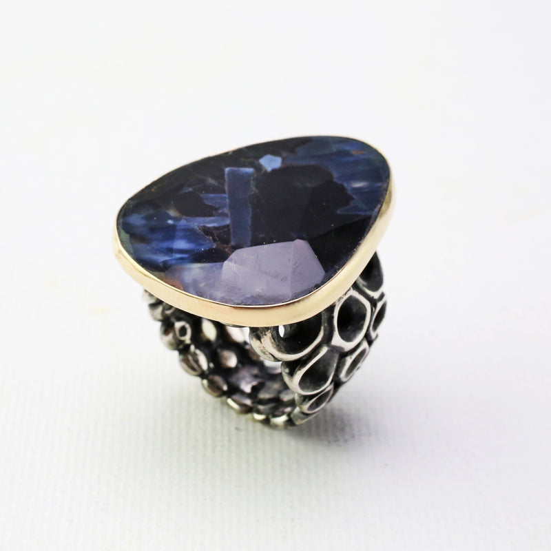 Pietersite Anemone Ring