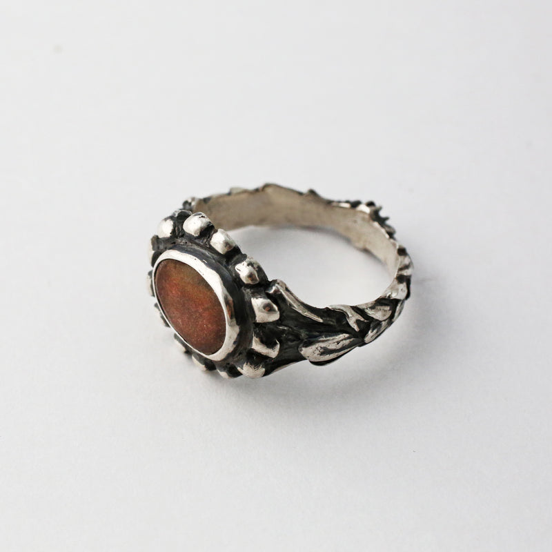 Red Beachstone Cedar Ring