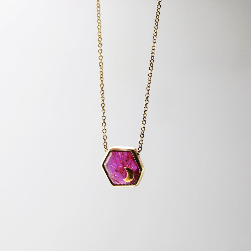 Ruby Moon Necklace