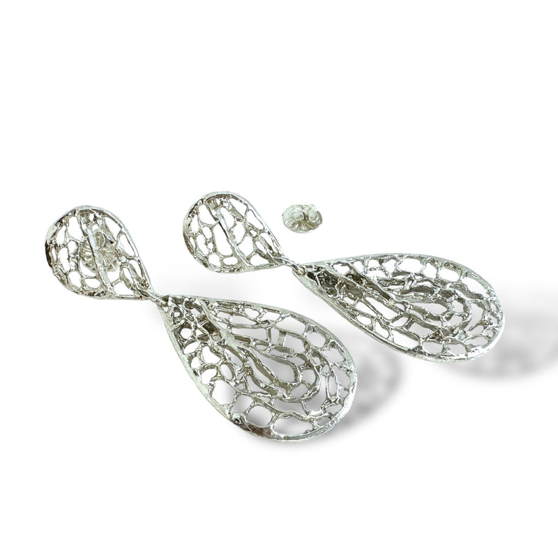 Bright Sea Fan Medium Dangle Earrings