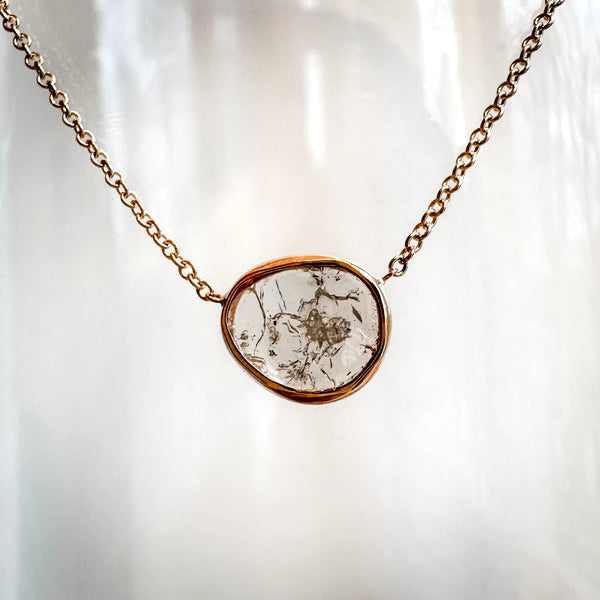 Sparkle Mapping Diamond Slice Necklace