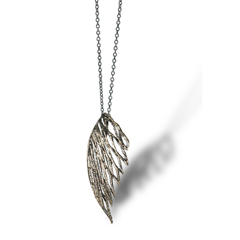 Warm Palm Single Wing Long Pendant