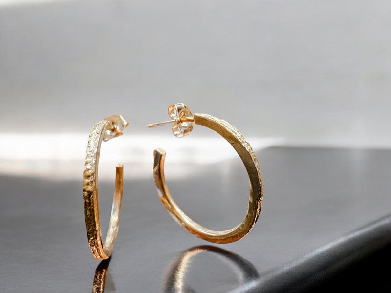 Gold Small Pinion Hoops