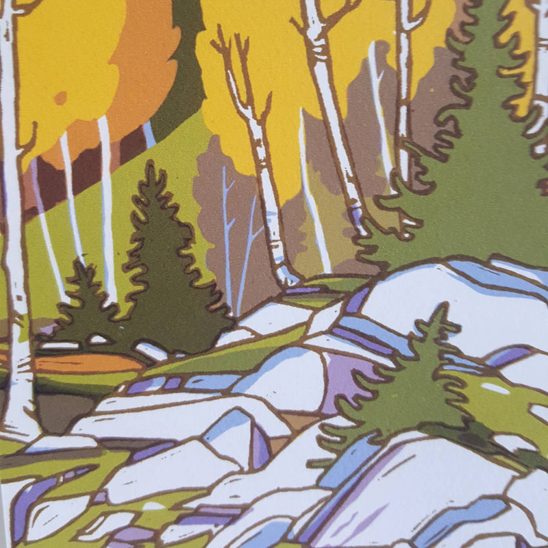 Fall Aspen Landscape Blank Notecard / Fine Art Greeting Card