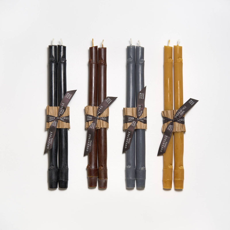 12" Bamboo Taper Candles