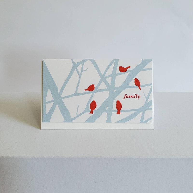 Birds Holiday Greeting Card Gift Enclosure Gift Tag