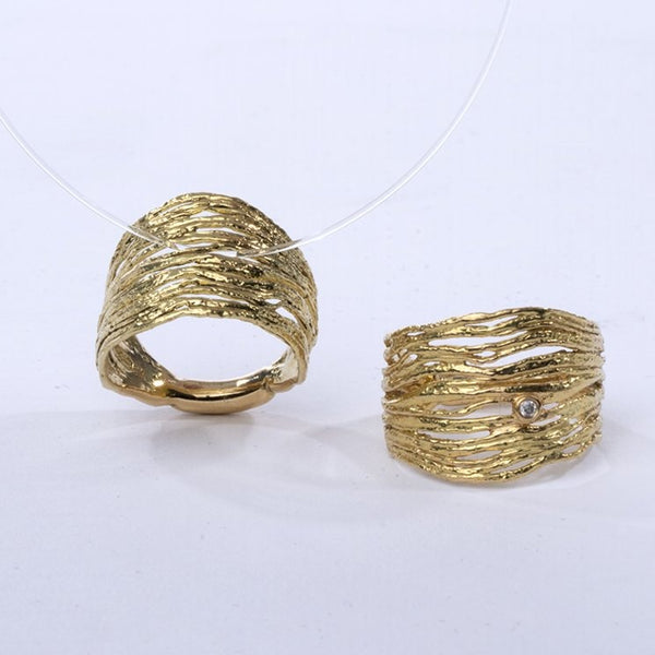 Gold Pinion Ring