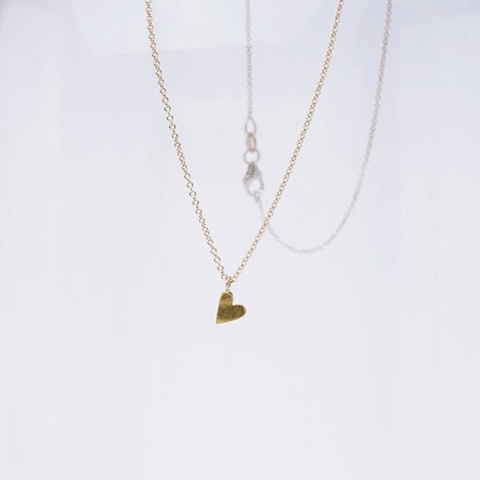 24k Solid store Yellow Gold Heart Pendant