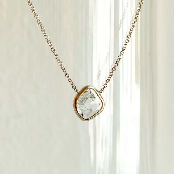Partial Eclipse Diamond Slice Necklace