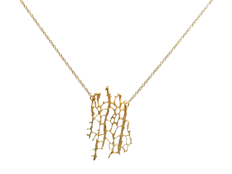 Gold Sea Fan Pendant