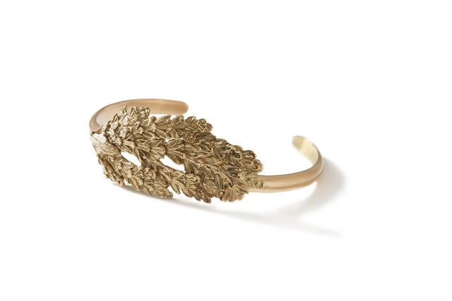 Gold Deerhorn Cedar Single Cuff